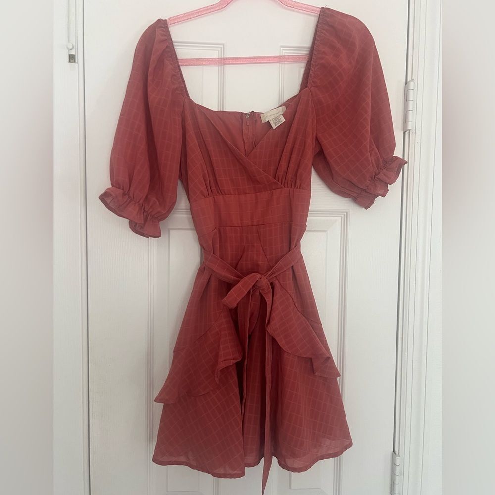 Altar'd State Orange Ruffle Dress, Spring Vibes, Summer Dress